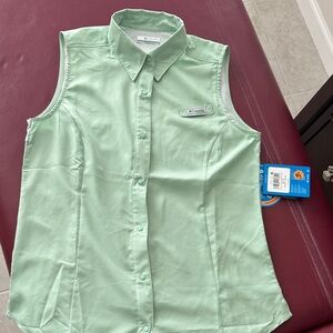 Columbia Mint Green Sleeveless Shirt